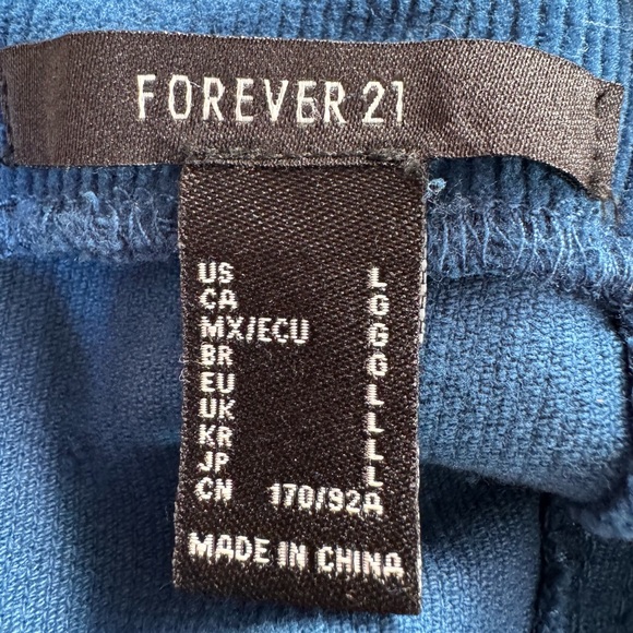 Corduroy jumper dress size L - forever 21 Blue - Picture 3 of 6